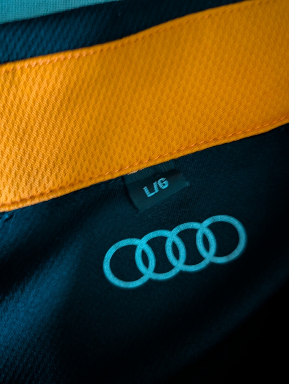 Audi R8 Black Orange Polo Shirt - Picture 3 of 6